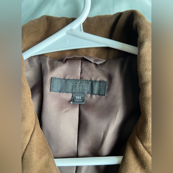 NWOT Uniqlo brown riders biker jacket size XXS - Picture 2 of 4